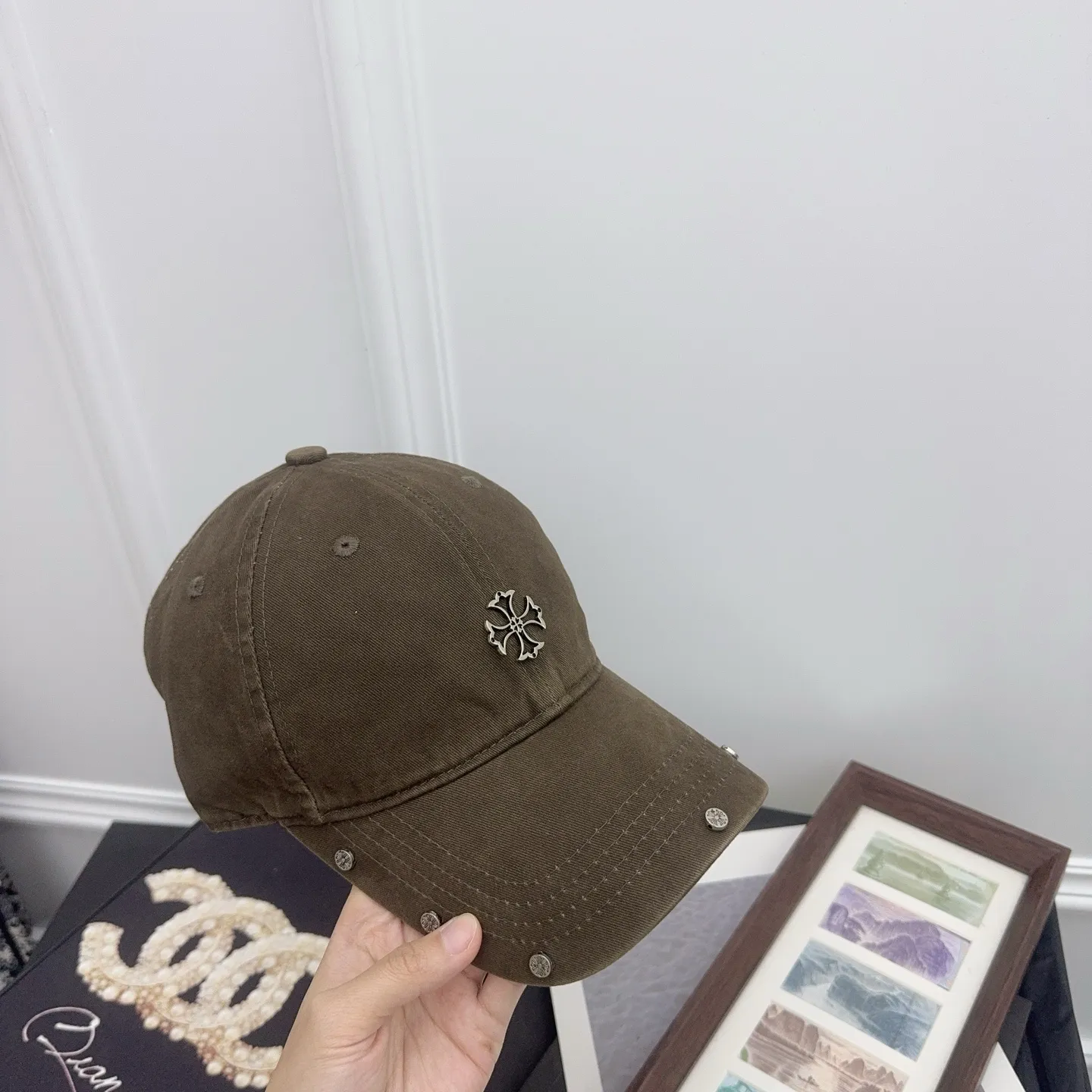 Crow Heart's new autumn and winter baseball cap, custom dyed, whitening and high-end! Heavy engineering design ‼ ️